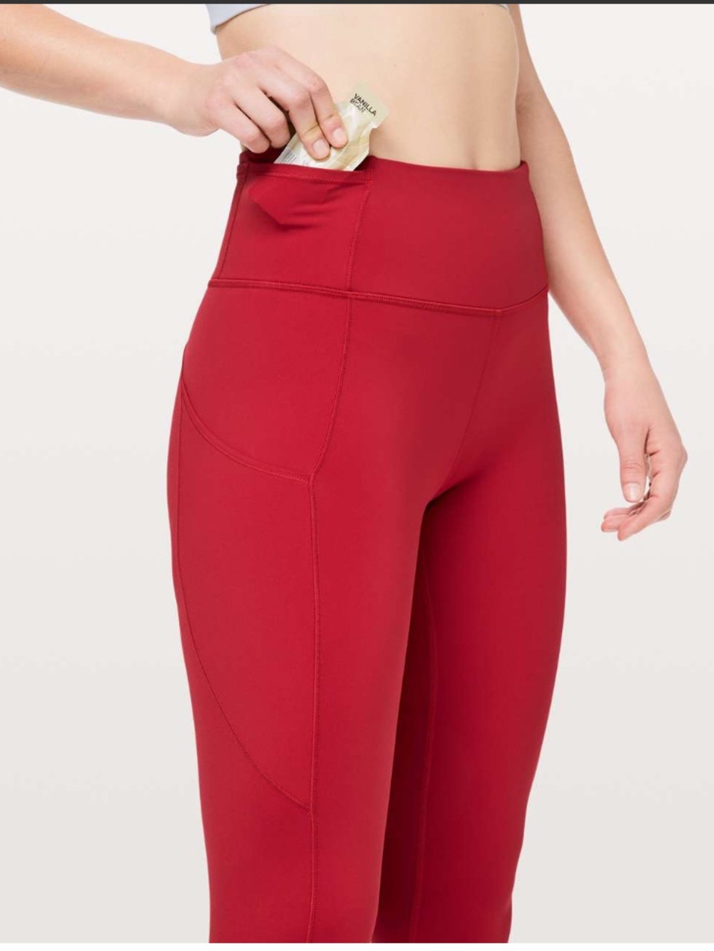 lululemon athletica Fast & Free 7/8 Tight II in Dark Red, size 0